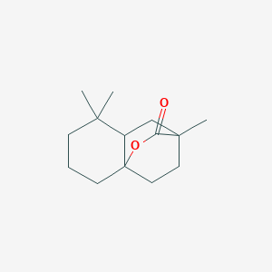 molecular formula C14H22O2 B1674314 3,8a-Ethano-8aH-1-benzopyran-2(3H)-one, hexahydro-3,5,5-trimethyl- CAS No. 21280-29-5