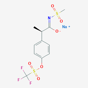 molecular formula C11H12F3NNaO6S2 B1674320 Ladarixin sodium CAS No. 865625-56-5