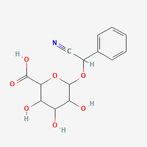 molecular formula C14H15NO7 B1674323 beta-D-Glucopyranosiduronic acid, alpha-cyanobenzyl CAS No. 1332-94-1
