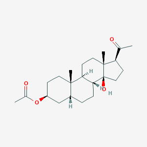 molecular formula C23H36O4 B167433 Pregnan-20-one, 3-(acetyloxy)-14-hydroxy-, (3beta,5beta,14beta)- CAS No. 10005-75-1
