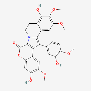 molecular formula C29H25NO9 B1674346 Lamellarin E CAS No. 115982-19-9