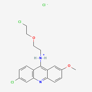 molecular formula C18H19Cl3N2O2 B1674360 6-Chloro-9-((2-((2-chloroethyl)oxy)ethyl)amino)-2-methoxyacridine hydrochloride CAS No. 38915-21-8