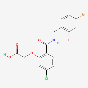 B1674370 (2-{[(4-Bromo-2-Fluorobenzyl)amino]carbonyl}-5-Chlorophenoxy)acetic Acid CAS No. 314297-26-2