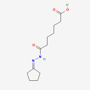 molecular formula C12H20N2O3 B1674372 7-(2-Cyclopentylidenehydrazinyl)-7-oxoheptanoic acid CAS No. 1136466-93-7