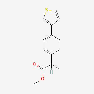 molecular formula C14H14O2S B1674379 Methyl 2-(4-(3-thienyl)phenyl)propionate CAS No. 108912-17-0