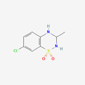 molecular formula C8H9ClN2O2S B1674380 7-氯-3-甲基-3,4-二氢-2H-1,2,4-苯并噻二嗪-1,1-二氧化物 CAS No. 22503-72-6