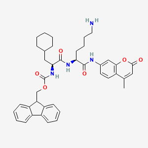 molecular formula C40H46N4O6 B1674412 3-Cyclohexyl-N-[(9H-fluoren-9-ylmethoxy)carbonyl]-L-alanyl-N-(4-methyl-2-oxo-2H-chromen-7-yl)-L-lysinamide CAS No. 475115-35-6