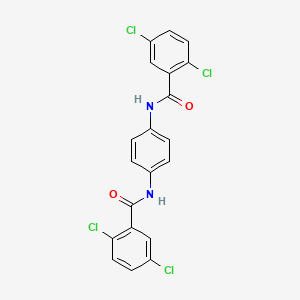 molecular formula C20H12Cl4N2O2 B1674429 2,5-dichloro-N-[4-[(2,5-dichlorobenzoyl)amino]phenyl]benzamide CAS No. 548779-60-8