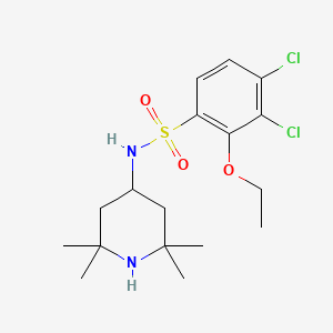 molecular formula C17H26Cl2N2O3S B1674434 3,4-dichloro-2-ethoxy-N-(2,2,6,6-tetramethylpiperidin-4-yl)benzenesulfonamide CAS No. 825608-40-0