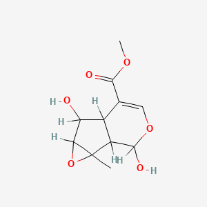 molecular formula C20H21N7O6 C11H14O6 B1674442 Lamiophlomiol A CAS No. 134107-56-5