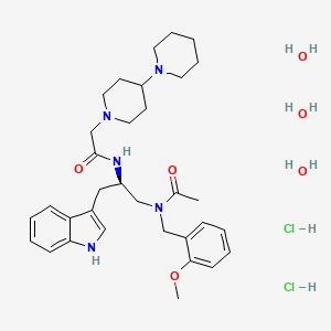 molecular formula C33H53Cl2N5O6 B1674461 Lanepitant dihydrochloride trihydrate CAS No. 167678-33-3