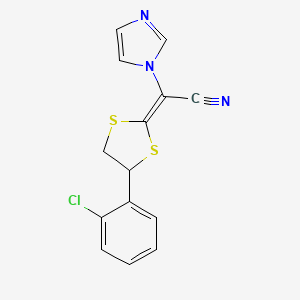 molecular formula C14H10ClN3S2 B1674471 Lanoconazole CAS No. 101530-10-3