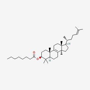 molecular formula C38H64O2 B1674478 Lanosteryl caprylate CAS No. 124770-75-8