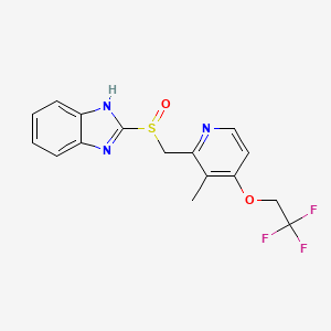 molecular formula C16H14F3N3O2S B1674482 Lansoprazole CAS No. 103577-45-3