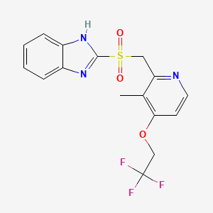 molecular formula C16H14F3N3O3S B1674484 Lansoprazole Sulfone CAS No. 131926-99-3