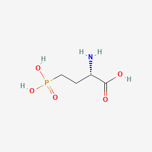 molecular formula C4H10NO5P B1674494 (2S)-2-amino-4-phosphonobutanoic acid CAS No. 23052-81-5