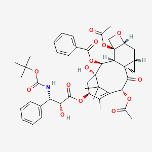 molecular formula C45H53NO14 B1674512 Larotaxel CAS No. 156294-36-9