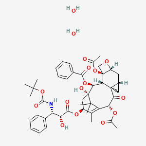 molecular formula C45H57NO16 B1674513 Larotaxel dihydrate CAS No. 192573-38-9