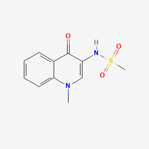 molecular formula C11H12N2O3S B1674516 N-(1-methyl-4-oxoquinolin-3-yl)methanesulfonamide CAS No. 137338-43-3