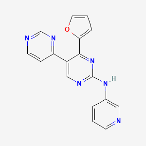 molecular formula C17H12N6O B1674518 Unii-168SF9F04E CAS No. 851371-22-7