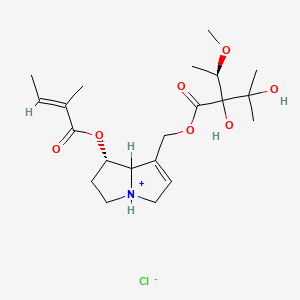molecular formula C21H34ClNO7 B1674527 Lasiocarpine hydrochloride CAS No. 1976-49-4