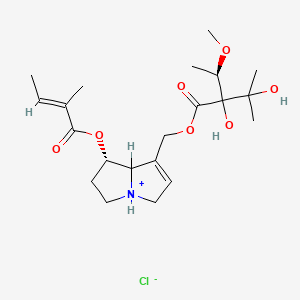 molecular formula C21H35ClNO7 B1674527 Lasiocarpine hydrochloride CAS No. 1976-49-4