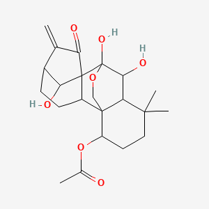 molecular formula C22H30O7 B1674529 Lasiokaurin CAS No. 28957-08-6