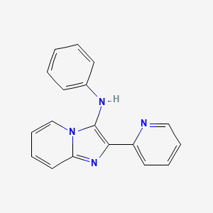 molecular formula C18H14N4 B1674533 LASSBio-1135 CAS No. 852453-71-5