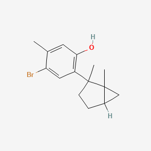 molecular formula C15H19BrO B1674563 4-Bromo-2-(1,2-dimethylbicyclo[3.1.0]hex-2-yl)-5-methylphenol CAS No. 10539-87-4