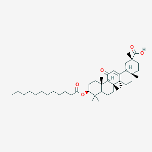 molecular formula C42H68O5 B1674572 Lauroylglycyrrhetinic acid CAS No. 5356-59-2