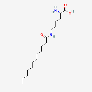 molecular formula C18H36N2O3 B1674573 L-Lysine, N6-(1-oxododecyl)- CAS No. 52315-75-0