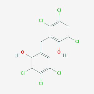 molecular formula C13H6Cl6O2 B167458 Phenol, 2,3,4-trichloro-6-[(2,3,5-trichloro-6-hydroxyphenyl)methyl]- CAS No. 1940-20-1