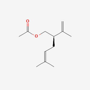 molecular formula C12H20O2 B1674580 5-Methyl-2-(1-methylethenyl)-4-hexen-1-ol acetate CAS No. 20777-39-3