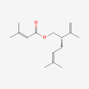 molecular formula C15H24O2 B1674581 5-Methyl-2-(prop-1-EN-2-YL)hex-4-EN-1-YL 3-methylbut-2-enoate CAS No. 23960-07-8
