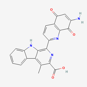 molecular formula C22H14N4O4 B1674582 Lavendamycin CAS No. 81645-09-2