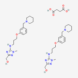 molecular formula C42H64N10O8 B1674590 Lavoltidine succinate CAS No. 86160-82-9