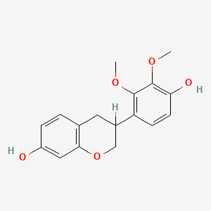 molecular formula C17H18O5 B1674595 7,4'-Dihydroxy-2',3'-dimethoxyisoflavan CAS No. 27973-50-8