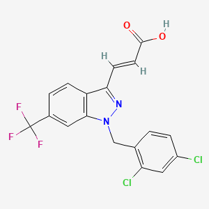 molecular formula C18H11Cl2F3N2O2 B1674601 Gamendazole CAS No. 877773-32-5