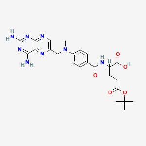 molecular formula C24H30N8O5 B1674611 2-[[4-[(2,4-Diaminopteridin-6-yl)methyl-methylamino]benzoyl]amino]-5-[(2-methylpropan-2-yl)oxy]-5-oxopentanoic acid CAS No. 79640-76-9