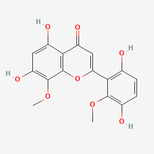 molecular formula C17H14O8 B1674615 Ganhuangenin CAS No. 92519-91-0