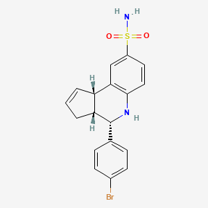(3aR,4S,9bS)-4-(4-bromophenyl)-3a,4,5,9b-tetrahydro-3H-cyclopenta[c]quinoline-8-sulfonamide