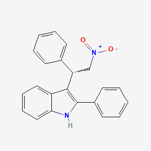 molecular formula C22H18N2O2 B1674638 3-[(1S)-2-nitro-1-phenylethyl]-2-phenyl-1H-indole CAS No. 889860-85-9