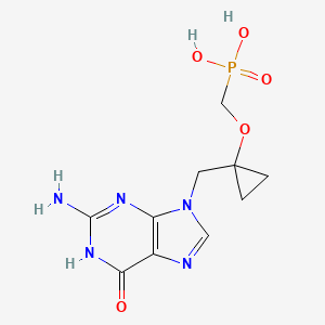 [1-[(2-amino-6-oxo-3H-purin-9-yl)methyl]cyclopropyl]oxymethylphosphonic acid