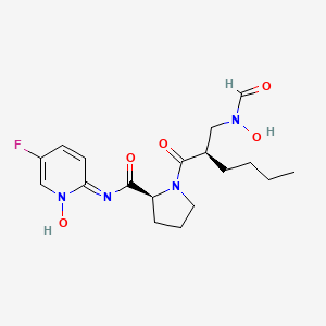 L-Prolinamide, (2R)-2-butyl-N-formyl-N-hydroxy-beta-alanyl-N-(5-fluoro-1-oxido-2-pyridinyl)-