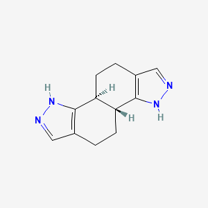 molecular formula C12H14N4 B1674653 (3bS,8bR)-3,3b,4,5,8,8b,9,10-octahydroindazolo[7,6-g]indazole CAS No. 66818-22-2