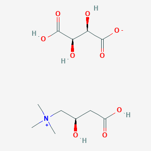 molecular formula C11H21NO9 B1674655 [(2R)-3-carboxy-2-hydroxypropyl]-trimethylazanium;(2R,3R)-2,3,4-trihydroxy-4-oxobutanoate CAS No. 36687-82-8
