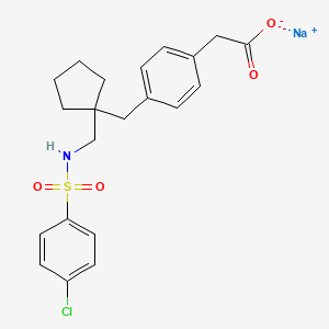 molecular formula C21H23ClNNaO4S B1674657 Lcb 2853 CAS No. 141335-11-7