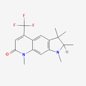 molecular formula C17H19F3N2O B1674667 1,2,3,8-Tetrahydro-1,2,3,3,8-pentamethyl-5-(trifluoromethyl)-7H-pyrrolo[3,2-g]quinolin-7-one CAS No. 58721-74-7