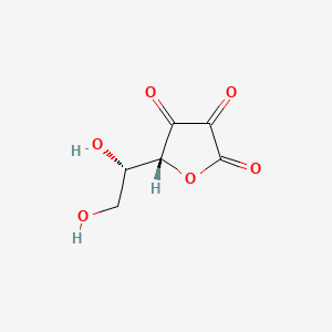 molecular formula C6H6O6 B1674670 (5R)-5-(1,2-dihydroxyethyl)furan-2,3,4(5H)-trione (non-preferred name) CAS No. 490-83-5