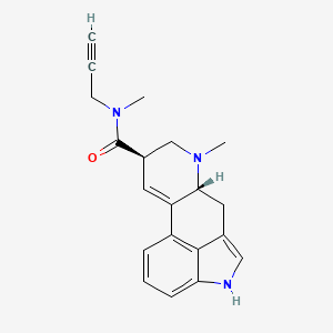 molecular formula C19H19N3O B1674710 9,10-Didehydro-N-(2-propynyl)-6-methylergoline-8-carboxamide CAS No. 153415-44-2